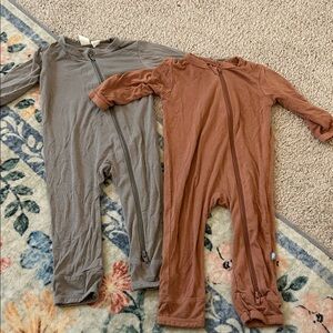 Kyte BABY Kids Pajamas in Gray and Brown